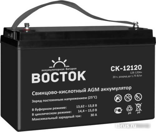Аккумулятор для ИБП Восток СК-12120 (12В/120 А·ч) фото 3