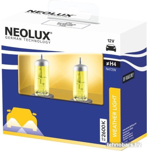 Галогенная лампа Neolux H4 Weather Light 2шт фото 3