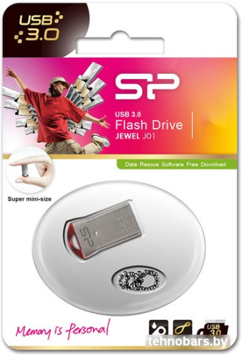 USB Flash Silicon-Power Jewel J01 Silver/Red 8GB (SP008GBUF3J01V1R) фото 5