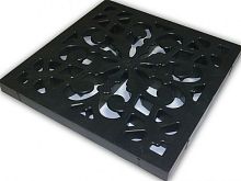 Решетка пластиковая декоративная к дождеприемнику (черный), Ecoteck, РБ (ДИ 02405000)