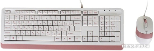 Клавиатура + мышь A4Tech Fstyler F1010 (белый/розовый) фото 3