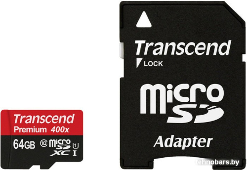 Карта памяти Transcend microSDXC UHS-I 400x Premium (Class 10) 64GB (TS64GUSDU1) фото 3