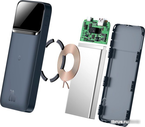Внешний аккумулятор Baseus Magnetic wireless quick charging PPMT-03 10000mAh (синий) фото 6