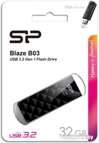 USB Flash Silicon-Power Blaze B03 32GB (черный) фото 5