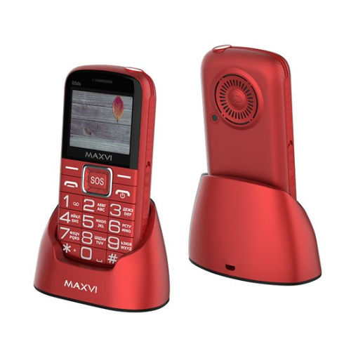 Кнопочный телефон Maxvi B5ds (красный) фото 4
