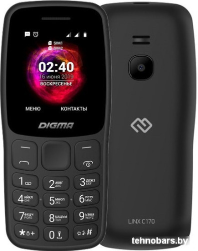 Мобильный телефон Digma Linx C170 (черный) фото 3