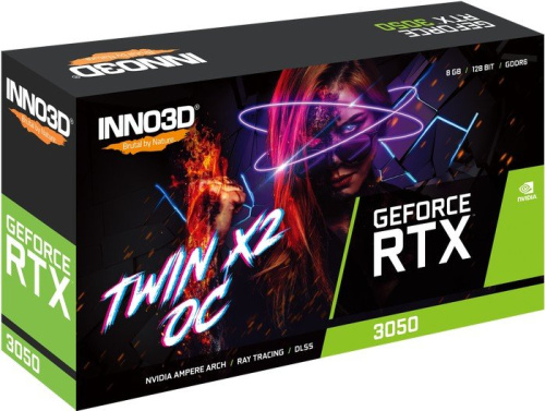 Видеокарта Inno3D GeForce RTX 3050 Twin X2 OC N30502-08D6X-11902130 фото 4