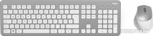 Клавиатура + мышь Hama KMW-700 Set (серый/белый) фото 3