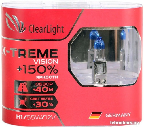 Галогенная лампа Clear Light X-treme Vision H1 2шт фото 3