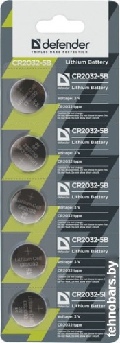 Батарейки Defender CR-2032 5 шт. CR2032-5B фото 3