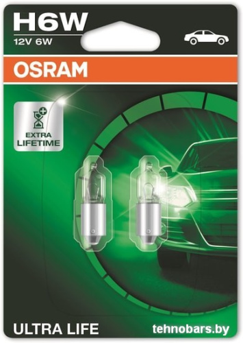 Лампа накаливания Osram H6W 64132ULT 2шт фото 4