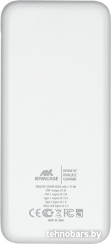 Внешний аккумулятор Rivacase VA2041 10000mAh (белый) фото 5