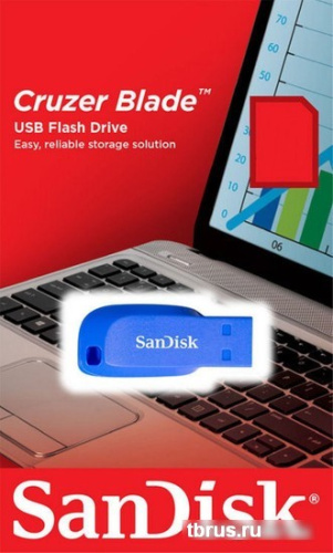USB Flash SanDisk Cruzer Blade 32GB (синий) [SDCZ50C-032G-B35BE] фото 6