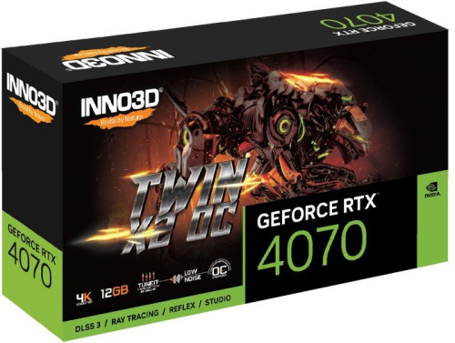 Видеокарта Inno3D GeForce RTX 4070 Twin X2 OC N40702-126XX-185252N фото 5