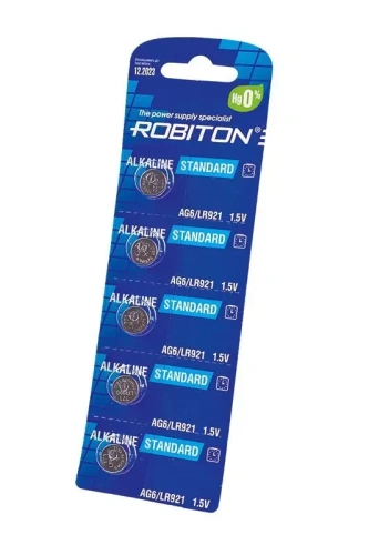 Батарейка (элемент питания) Robiton Standard R-AG6-0-BL5 AG6 (0% Hg) BL5, 1 штука