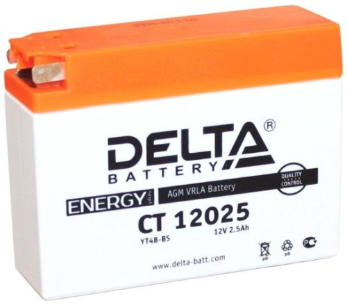 Мотоциклетный аккумулятор Delta CT 12025 (2.5 А·ч)