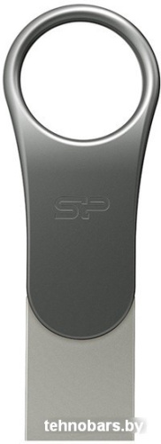 USB Flash Silicon-Power Mobile 80 Gray 64GB (SP064GBUC3C80V1S) фото 3