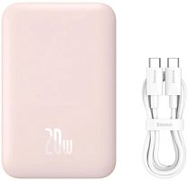 Внешний аккумулятор Baseus Magnetic Mini Wireless Fast Charge Power Bank 10000mAh 20W (розовый)