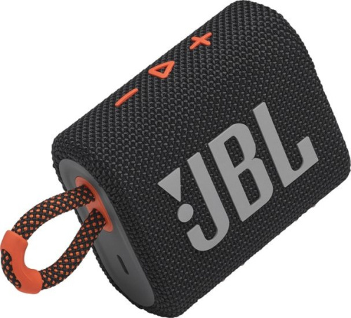 Беспроводная колонка JBL Go 3 (черный/оранжевый) фото 5