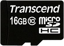 Карта памяти Transcend microSDHC (Class 10) 16GB (TS16GUSDC10)