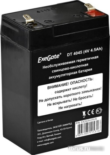 Аккумулятор для ИБП ExeGate DT 4045 (4В, 4.5 А·ч) фото 3