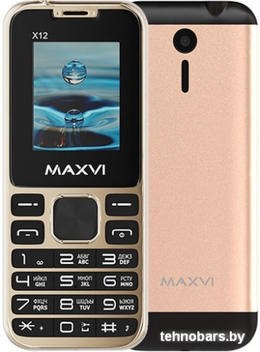 Мобильный телефон Maxvi X12 (золотистый) фото 3