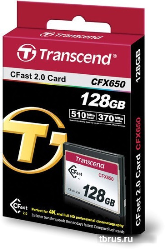 Карта памяти Transcend CFX650 CompactFlash 128GB фото 4