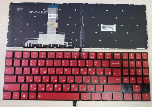 Клавиатура для ноутбука Lenovo Legion Y520, Y520-15IKB красная, без рамки, с подсветкой