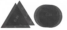 491005 Шлифлист 225/287 мм, круг/треугольник, P80, P120, 5 шт, Einhell