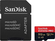 Карта памяти SanDisk Extreme PRO SDSQXCZ-512G-GN6MA microSDXC 512GB (с адаптером)