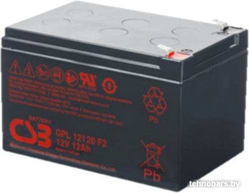Аккумулятор для ИБП CSB GPL12120 F2 (12В/12 А·ч) фото 3
