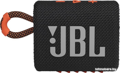 Беспроводная колонка JBL Go 3 (черный/оранжевый) фото 4