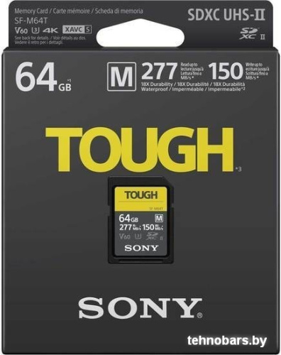 Карта памяти Sony SF-M Tough SDXC 64GB фото 4