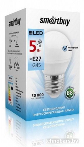 Светодиодная лампа SmartBuy G45 E27 5 Вт 4000 К [SBL-G45-05-40K-E27] фото 4