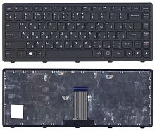 Клавиатура для ноутбука Lenovo Flex 14, черная с черной рамкой