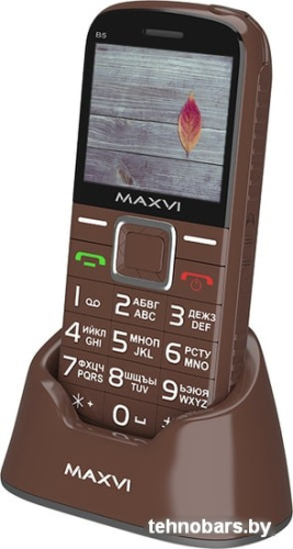 Мобильный телефон Maxvi B5 (коричневый) фото 4