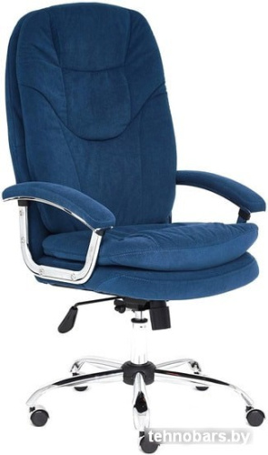 Кресло TetChair Softy LUX (флок, синий) фото 3