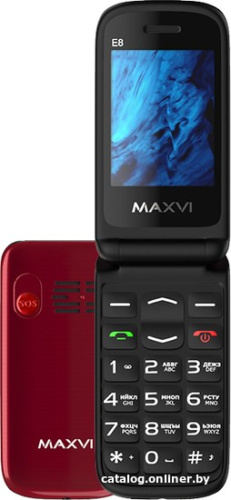 Кнопочный телефон Maxvi E8 (розовый) фото 3