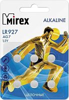 Элементы питания Mirex LR927 (AG7) Mirex блистер 6 шт. 23702-LR927-E6