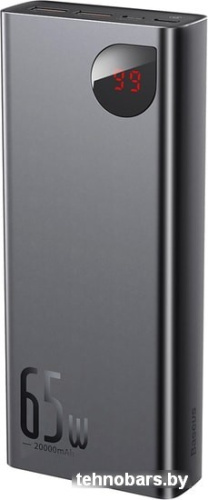 Портативное зарядное устройство Baseus Adaman Metal Digital Display PPIMDA-D01 20000mAh (черный) фото 4