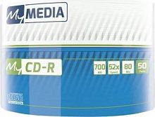 CD-R диск MyMedia 700Mb MyMedia 52x Printable, заливка до центра, 50 шт. 69206