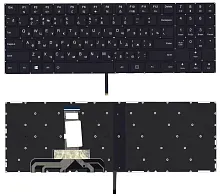 Клавиатура для ноутбука Lenovo Legion Y520, Y520-15IKB черная без рамки, белая подсветка