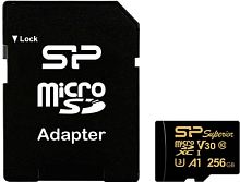 Карта памяти Silicon-Power Superior Golden A1 microSDXC SP256GBSTXDV3V1GSP 256GB