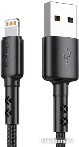 Кабель Vipfan X02 USB Type-A - Lightning (1.2 м, черный) фото 3