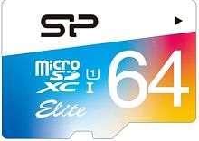 Карта памяти Silicon-Power Elite microSDXC SP064GBSTXBU1V21 64GB