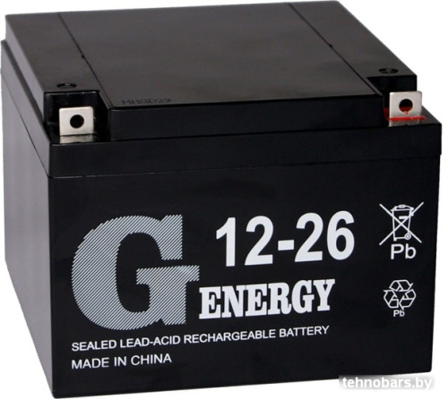 Аккумулятор для ИБП G-Energy 12-26 (12В/26 А·ч) фото 3