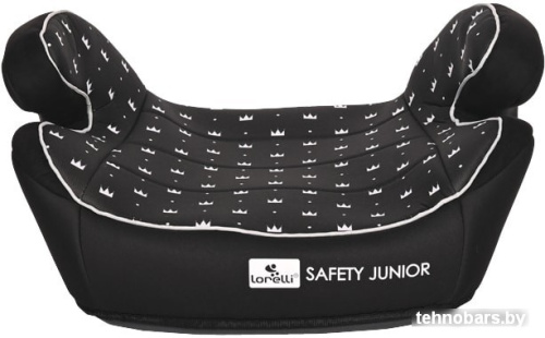 Детское сиденье Lorelli Safety Junior Fix (черный, короны) фото 3