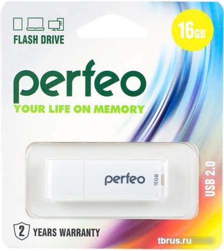 USB Flash Perfeo C04 16GB (белый) [PF-C04W016] фото 5