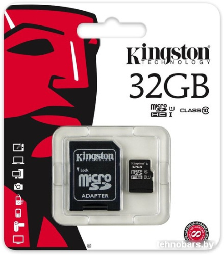 Карта памяти Kingston microSDHC (Class 10) U1 32GB + адаптер [SDCIT/32GB] фото 5
