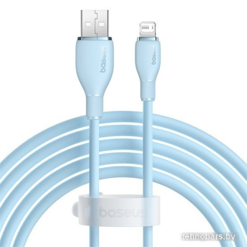 Кабель Baseus Pudding Series USB Type-A - Lightning (2 м, голубой) фото 3